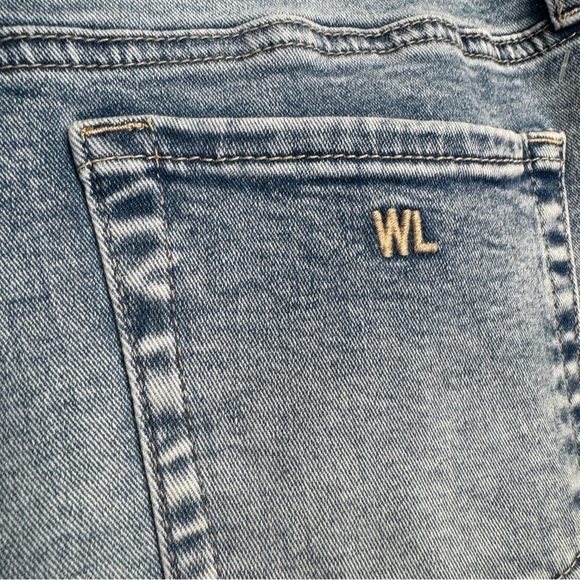 WASH LAB Denim Pieced Denim Midi Skirt In Surf Blue Women’s 31 B32 - Picture 7 of 11